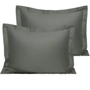 Standard Pillow Shams Set of 2 Dark Grey Pillow Shams Standard Size 20x26 Pillow